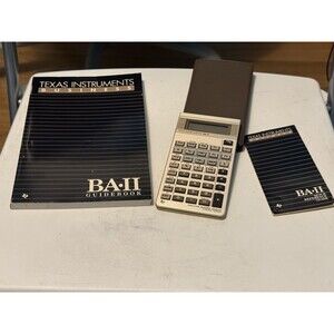 Vintage Texas Instruments BA II Executive Business Analyst Calculator With Guide
